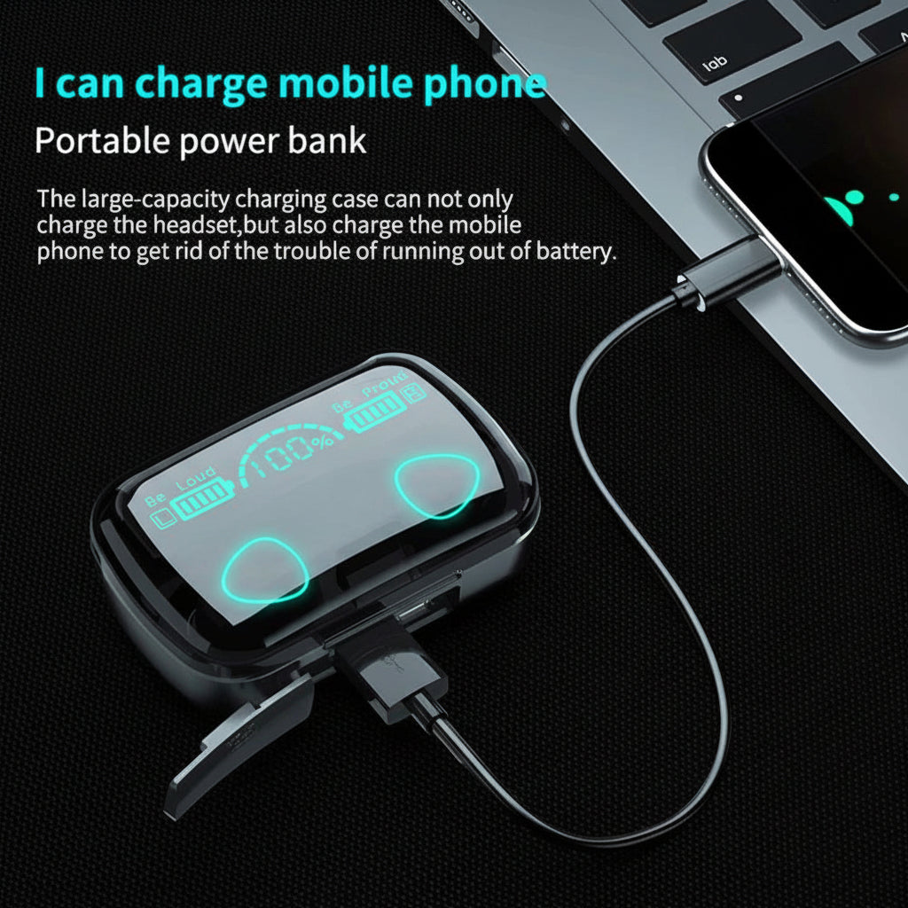 M10 TWS Wireless Headphones Touch Control Bluetooth-Compatible 5.1 Earphones Wireless Headset Waterproof 9D Hifi Quality Earbuds