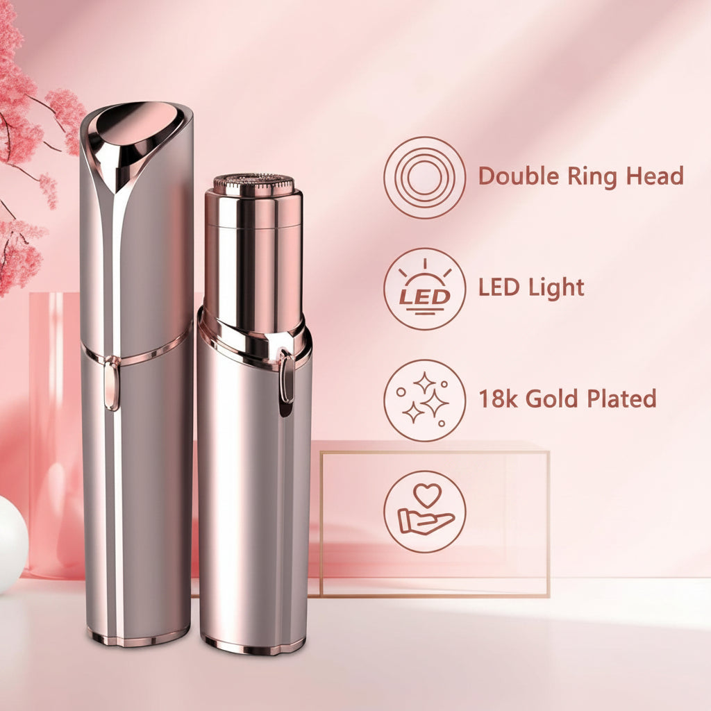 Cell Operated Flawless Women Painless Hair Remover Face Facial Hair Remover