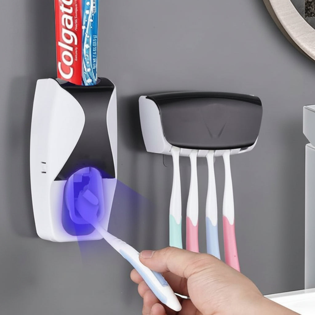 Toothpaste Dispenser & Brush Holder