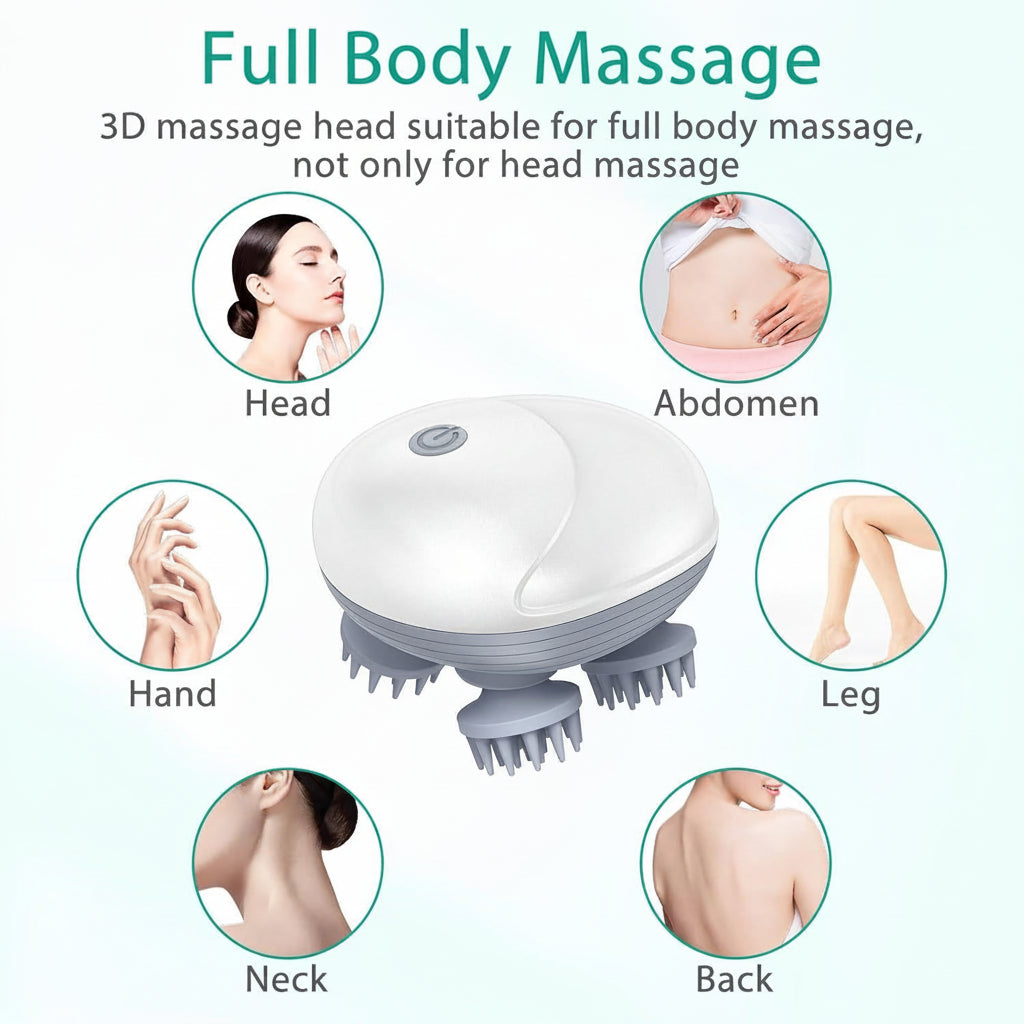 Electric Scalp Massager 4 Head Hair & Scalp Massage Brush