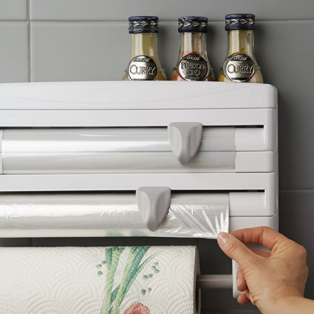 4in1 Tissue Dispenser Towel Paper Napkin Tissue and Wrap Holder