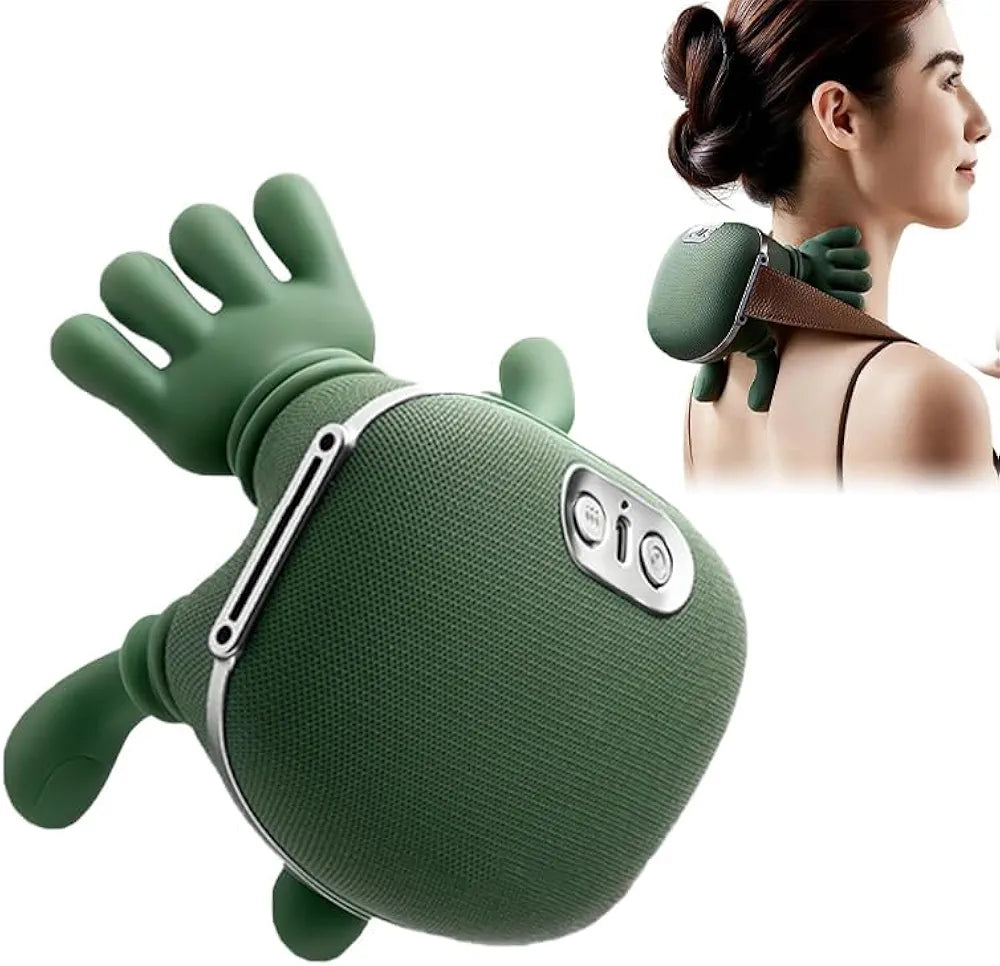 Smart Finger Pressure Neck Massager – Electric Deep Kneading Heated Back & Shoulder Massager | Pain Relief Relaxation Device for Home, Office & Car