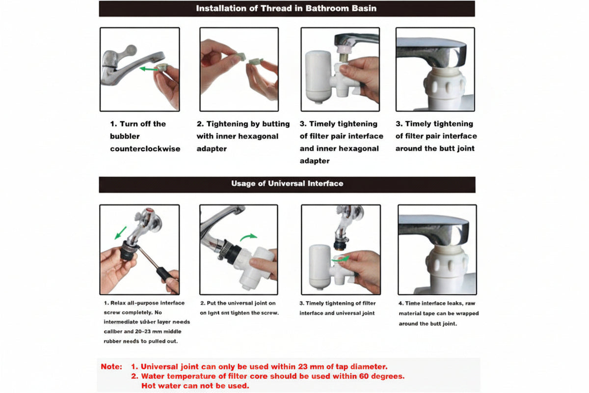 SWS Ceramic Cartridge Water Purification Tap Faucet Water Filter Purifier'