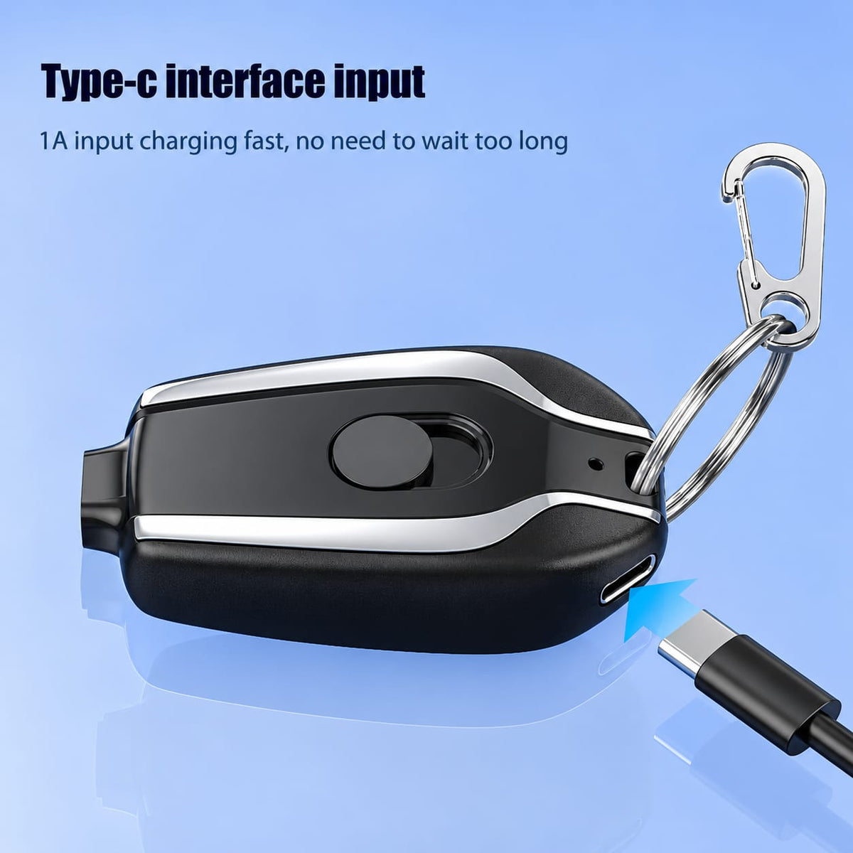 Android Keychain Phone Charger Emergency Power Banks Retractable Plug Power Fast Charging
