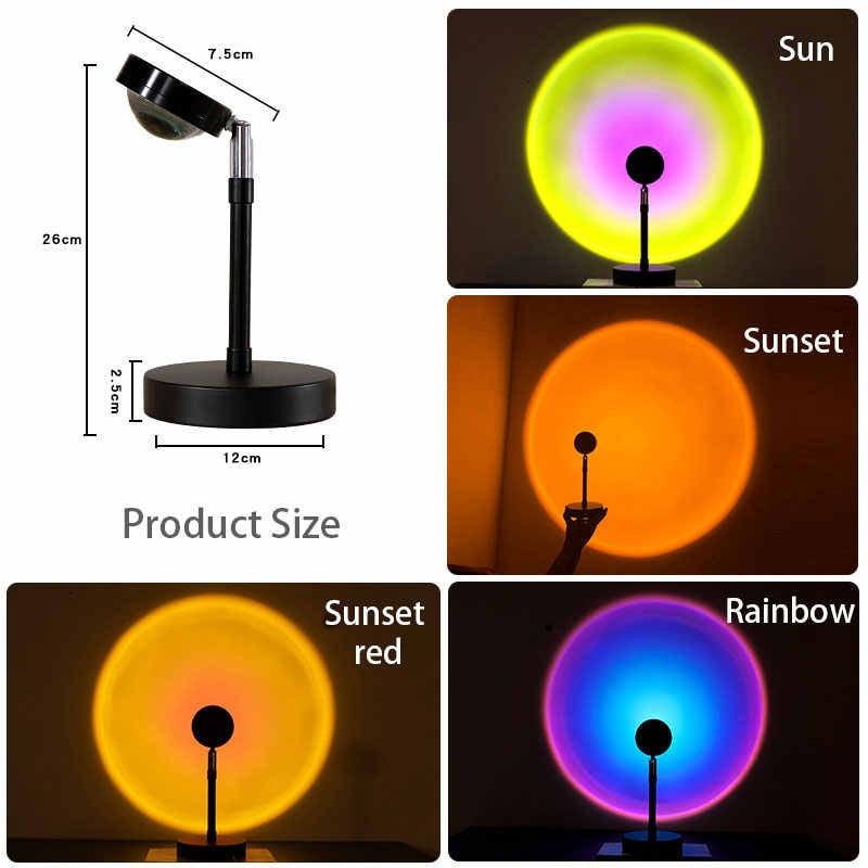 3-in-1 Sunset Light lamp Sunset Projection lamp