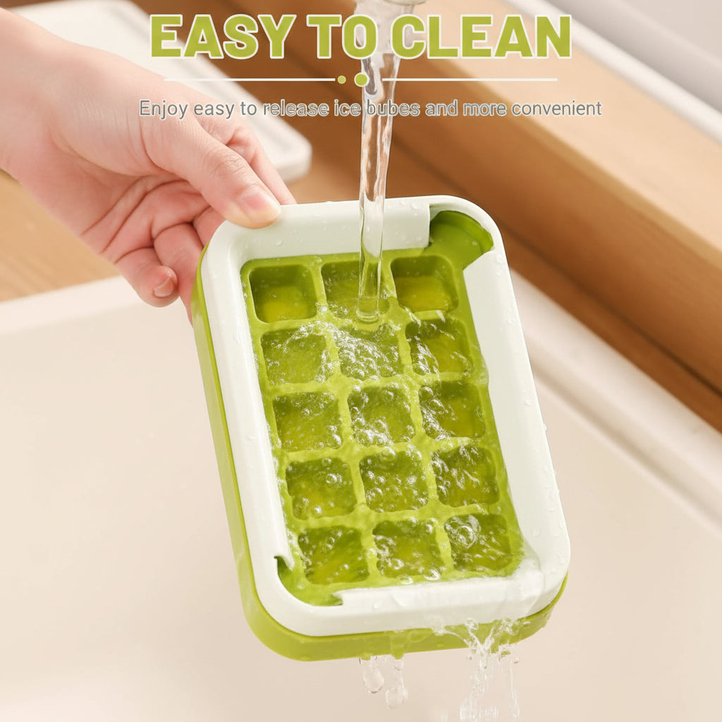 Ice Cube Maker with Cover Easy to Make 15 Ice Perfect for Home Parties Festivals