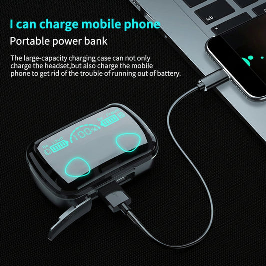 M10 TWS Wireless Headphones Touch Control Bluetooth-Compatible 5.1 Earphones Wireless Headset Waterproof 9D Hifi Quality Earbuds