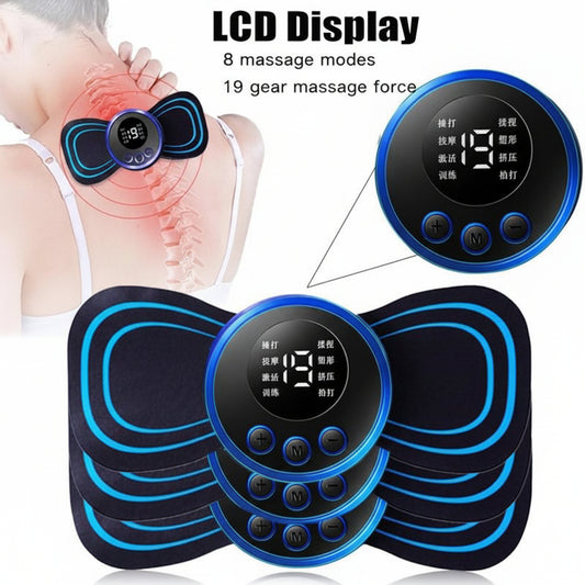 EMS Mini Electric Neck Back Body Massager Cervical Electric Neck Back Massager Muscle Therapy Pressure Pain