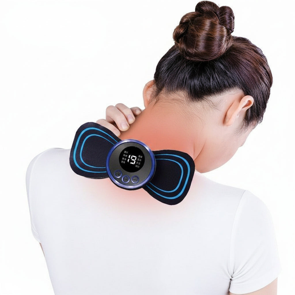 EMS Mini Electric Neck Back Body Massager Cervical Electric Neck Back Massager Muscle Therapy Pressure Pain