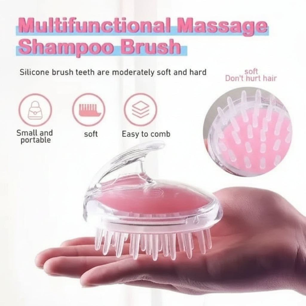 Premium Soft Silicone Head Scalp Massager Brush