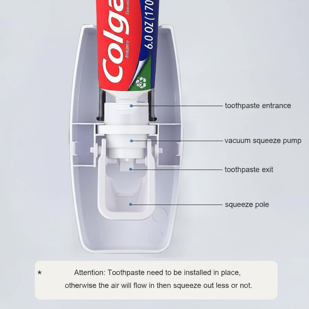 Toothpaste Dispenser & Brush Holder