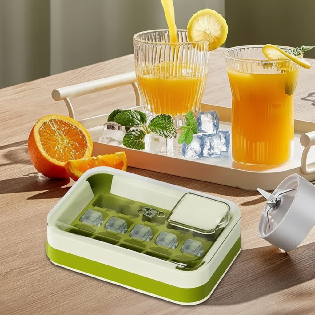 Ice Cube Maker with Cover Easy to Make 15 Ice Perfect for Home Parties Festivals