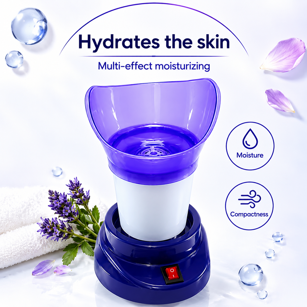 Shinon The Steam Facial, Steamer and Inhaler for Blocked Nose, 2 in 1 Massager Tool for Humidifying Multipurpose Usage