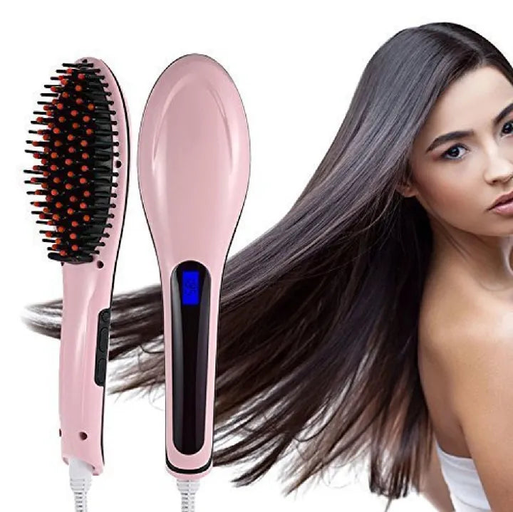 Digital Fast Brush Electric Hair Straightener