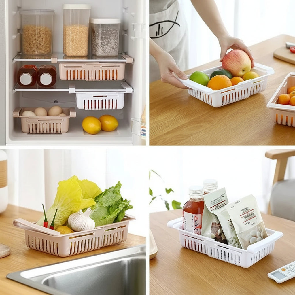 Adjustable Fridge Storage Basket