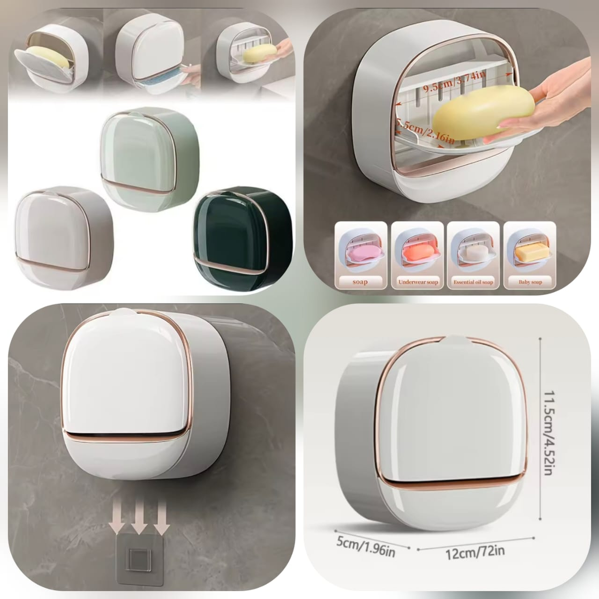Soap Dispenser Self Draining Soap Holder Round Shape